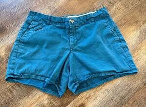 Dockers Teal Stretch Cotton Shorts 5 Pocket Size 10